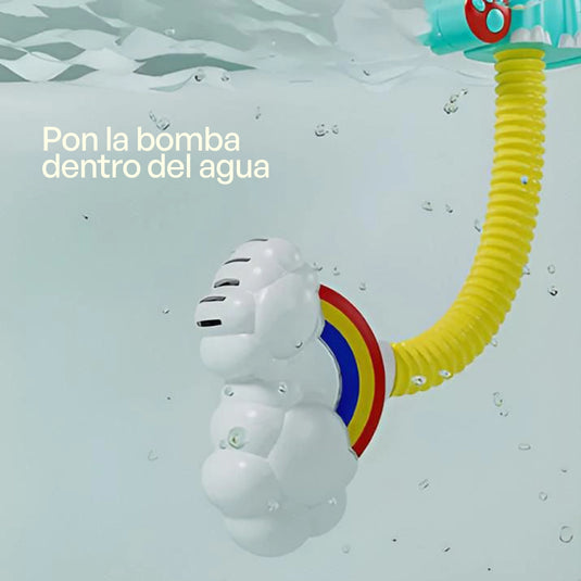 Ducha de baño con forma de elefante, rociador giratorio 360° y ventosas para pared