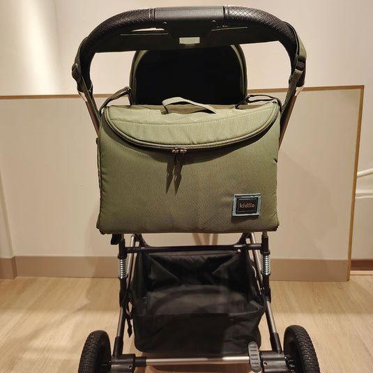 Coche A10 tipo moisés con portabebés y pañalera a juego, ajustable como paseador, hecho en material de alta calidad, acabados de lujo - Kidilo