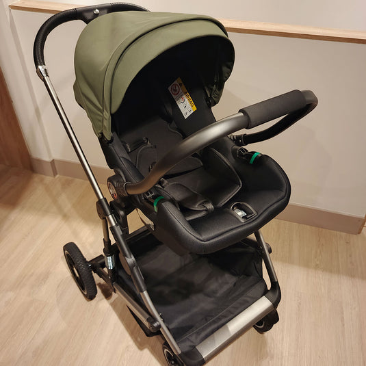 Coche A10 tipo moisés con portabebés y pañalera a juego, ajustable como paseador, hecho en material de alta calidad, acabados de lujo - Kidilo