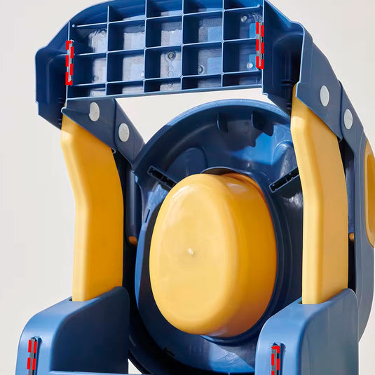 Adaptador para el baño 2 en 1, adaptador para inodoro y vasenilla, plegable, con escalera, bases antideslizantes y cojín suave