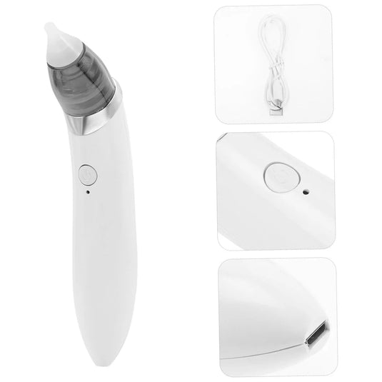 Aspirador nasal eléctrico para bebé, recargable por USB, con punta en silicona suave