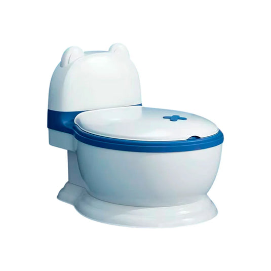 Baño de entrenamiento portátil con diseño orejitas para bebé, asiento de inodoro infantil, base antideslizante, asiento suave, con tapa, coca de recolección desmontable para fácil aseo