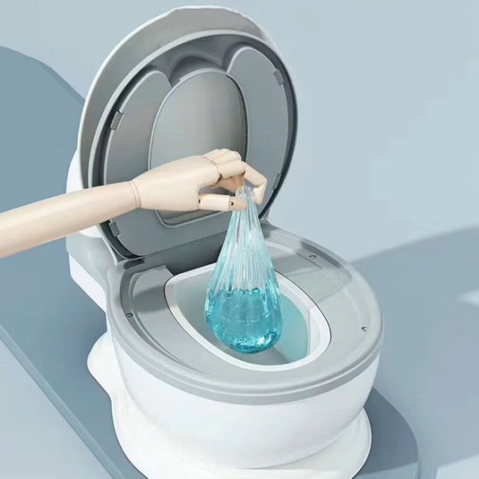 Baño de entrenamiento portátil con diseño orejitas para bebé, asiento de inodoro infantil, base antideslizante, asiento suave, con tapa, coca de recolección desmontable para fácil aseo