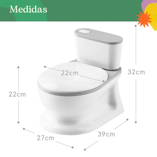 Baño portátil de entrenamiento diseño de sanitario para bebé, recipiente removible para desechos, fabricado en material resistente, base antideslizante, bacinica de entrenamiento para niños