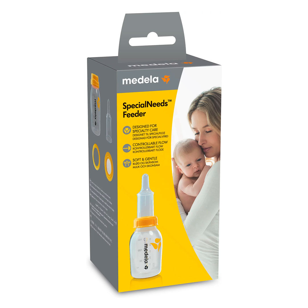 Biberón SpecialNeeds por compresión para bebés, 100% libre de BPA, con graduación de boquilla, diseño ergonómico, válvula unidireccional - Medela