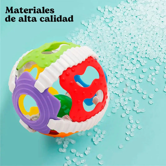 Pelotita didáctica en silicona sin BPA con luces y sonidos