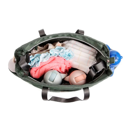 Bolso pañalera Paris con diseño frontal tejido - Mesenfants