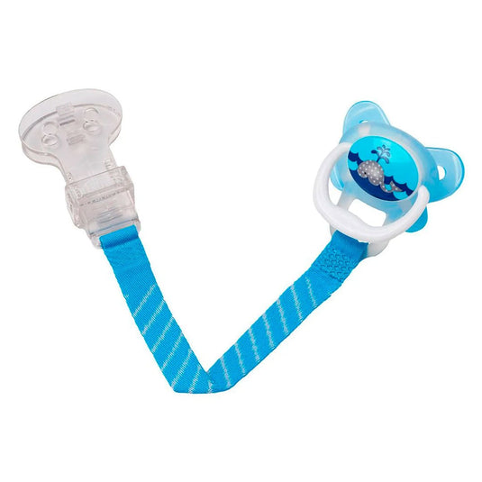 Broche portachupas con clip para sujetar a la ropa, ideal para tener la chupa al alcance, evita que caiga al suelo, hecho en material ligero y resistente, 100% libre de BPA - Dr Brown's