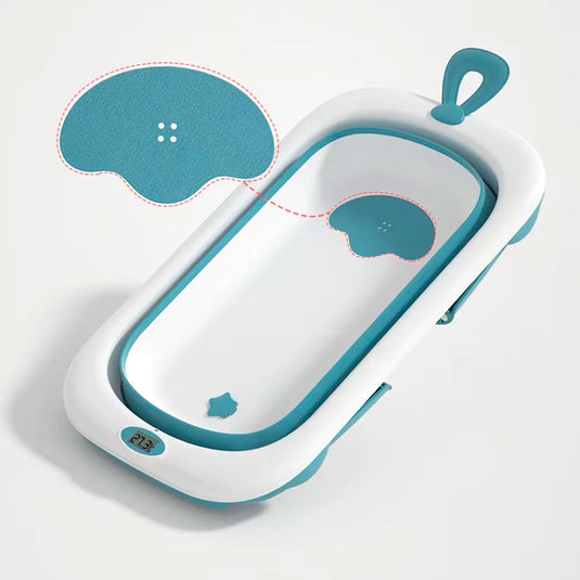Bañera plegable con termómetro