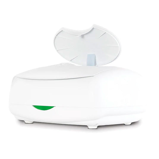 Calentador y dispensador de toallitas humedas, luz nocturna suave, capacidad para 80 toallitas, calienta de abajo hacia arriba, uso a una sola mano - Prince Lionheart