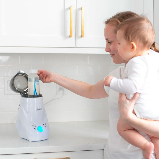 Calentador y esterilizador a vapor Deluxe de teteros, calentador rápido y uniforme de biberones, con panel LCD, fácil de usar, alertas de sonido cuando completa ciclo, funcionalidad 2en1 - Dr Brown's