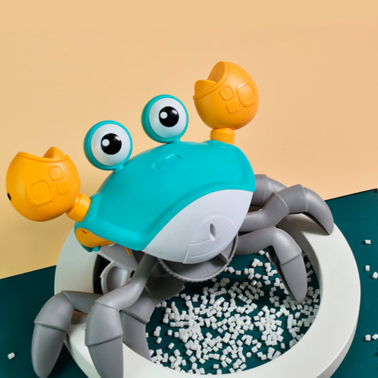 Juguete interactivo "Crabby", cangrejo didáctico eléctrico con luces y sonidos
