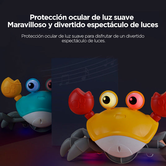 Juguete interactivo "Crabby", cangrejo didáctico eléctrico con luces y sonidos