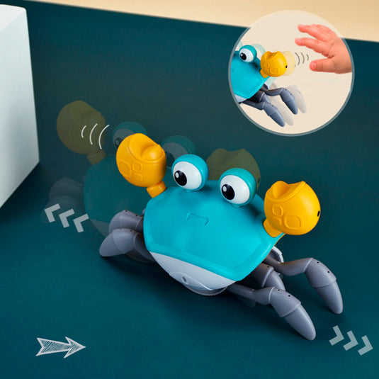 Juguete interactivo "Crabby", cangrejo didáctico eléctrico con luces y sonidos