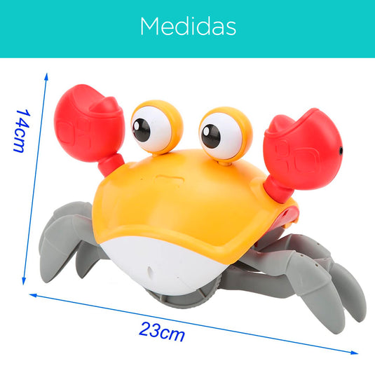 Juguete interactivo "Crabby", cangrejo didáctico eléctrico con luces y sonidos