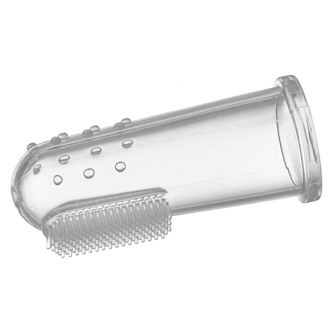 Cepillo dental de dedo en silicona 100% libre BPA con estuche, en silicona suave, doble cara para dientes y encías, fácil de usar y de limpiar, ideal para viajes - Dr Brown's