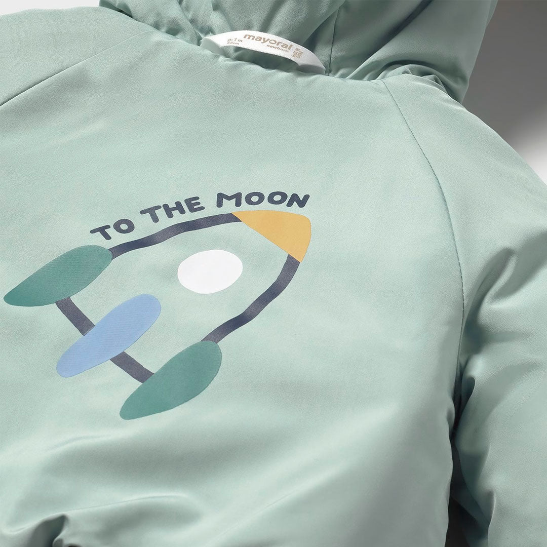 Chaqueta reversible doble faz para bebé, capucha con detalles de peluche, cierre central delantero con cremallera, exterior textil con efecto acolchado, suave forro interior de poliéster- Mayoral