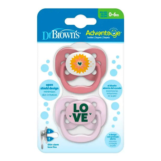 Chupas Advantage x2 Sol / Love 0 - 6m - Dr Brown's