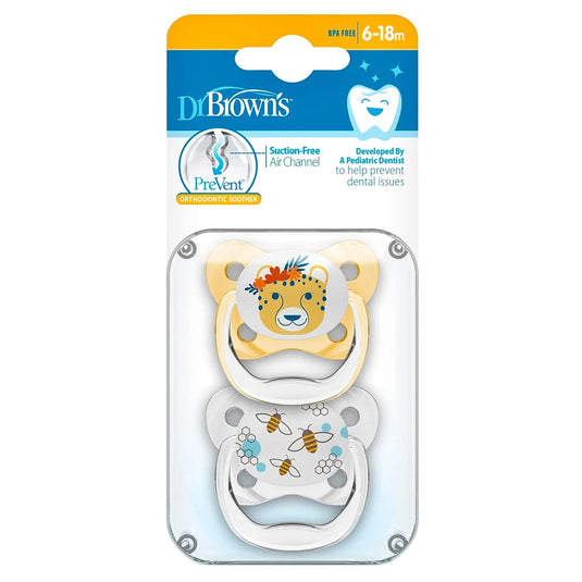 Chupas PreVent x2 Jaguar / Abejitas 6 - 18m - Dr Brown's