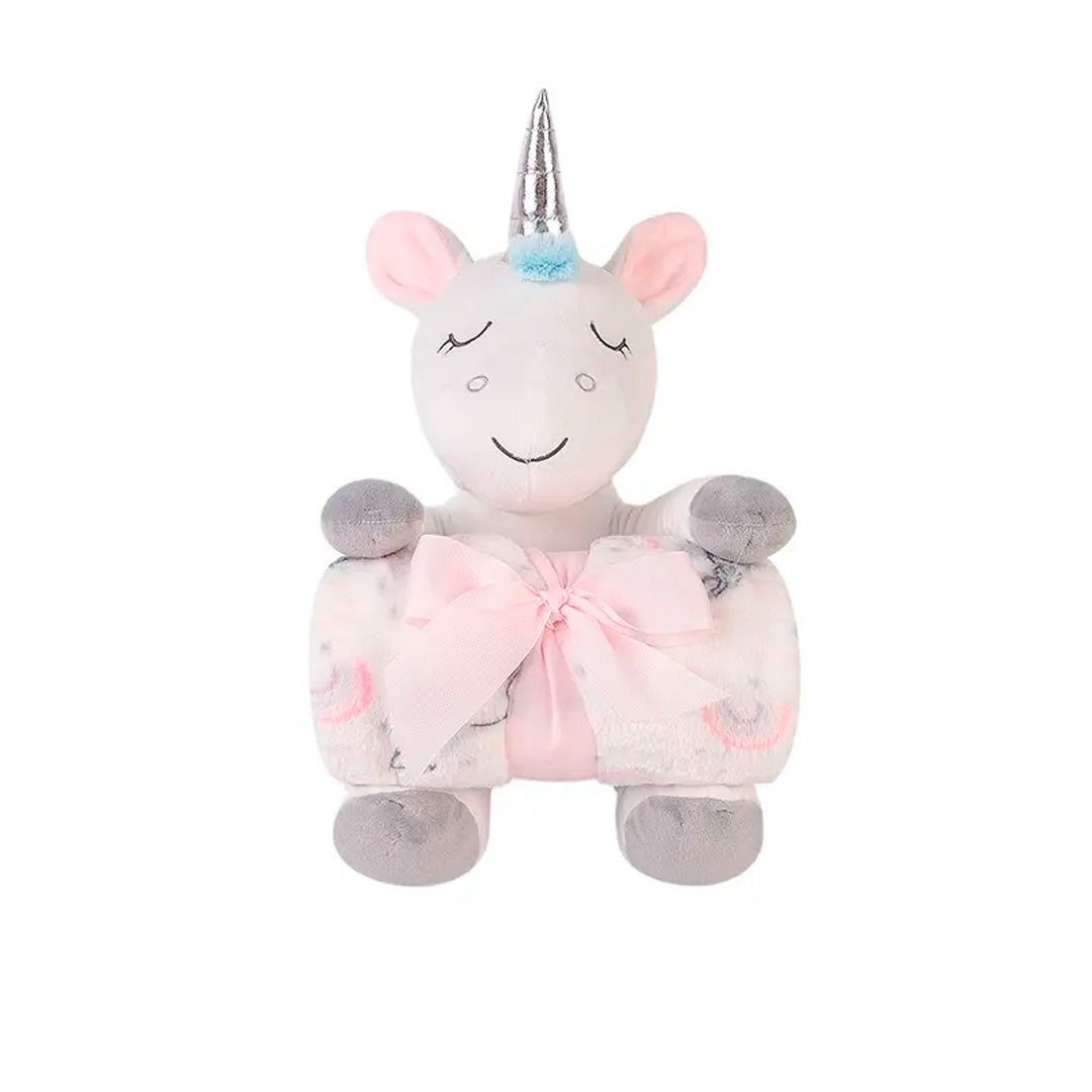Peluche de animales con cobija, de tela suave y antialérgica - Hudson Baby