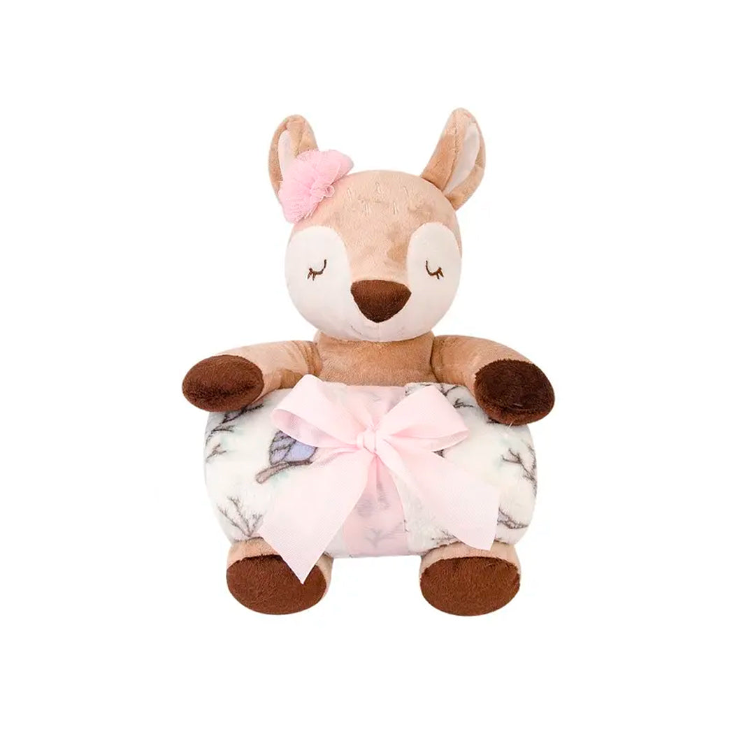 Peluche de animales con cobija, de tela suave y antialérgica - Hudson Baby