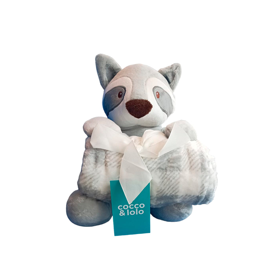 Peluche de animales con cobija, de tela suave y antialérgica - Hudson Baby