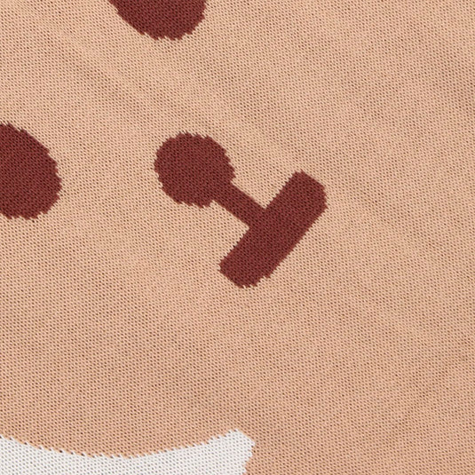 Cobija de Osito para bebé, manta de punto de algodón tejido con poliéster de alta calidad, ligera, suave, transpirable, multifuncional ideal para el coche y la cuna