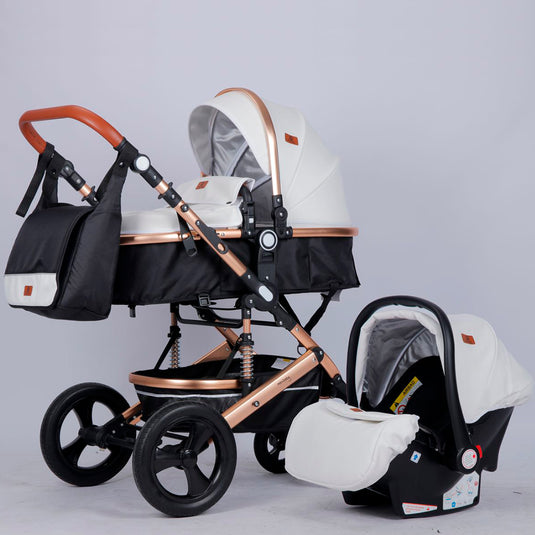 Coche para bebé tipo moisés europeo 3en1 con portabebés, pañalera y múltiples funciones - Maxibaby