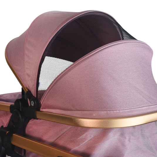 Coche estilo moisés 2 en 1, ajustable a paseador, con cubrepiés, amplia canasta inferior de almacenamiento y portavasos para el tetero - Maxibaby