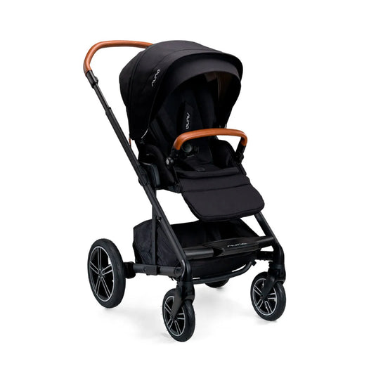 Coche paseador MIXX™ next con plegado compacto, cinturón de seguridad con hebilla magnética, múltiples posiciones de reclinado, fácil de plegar, manillar ajustable en altura de piel ecológica - Nuna