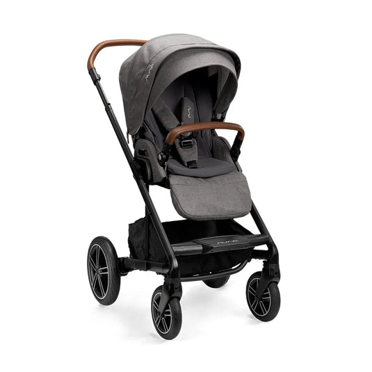 Coche paseador MIXX™ next con plegado compacto, cinturón de seguridad con hebilla magnética, múltiples posiciones de reclinado, fácil de plegar, manillar ajustable en altura de piel ecológica - Nuna