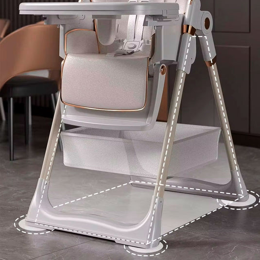 Silla comedor alta multifuncional para bebé, de altura y bandeja ajustable, con sistema de plegado para fácil guardado, cómoda, hecha de materiales resistentes