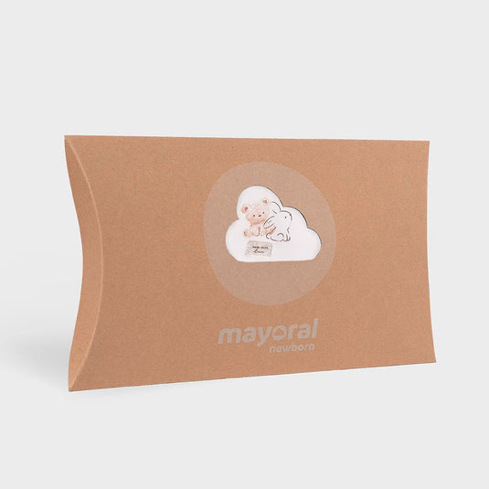 Conjunto 3pz con pijama y gorro para bebé, pijama de manga larga para bebé, diseño con pies, cuello cruzado y abertura lateral con botones a presión, diseño estampado y dulce gorro - Mayoral