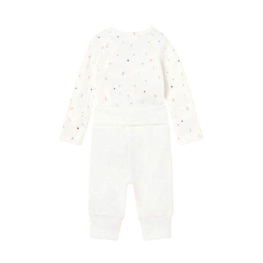 Conjunto de 2pz mameluco manga larga y pantalón, Body de manga larga para recién nacido, cuello redondo, cierre lateral con botones a presión, pantalón con cinturilla elástica, con bajo extensible para adaptarse al crecimiento de tu bebé - Mayoral