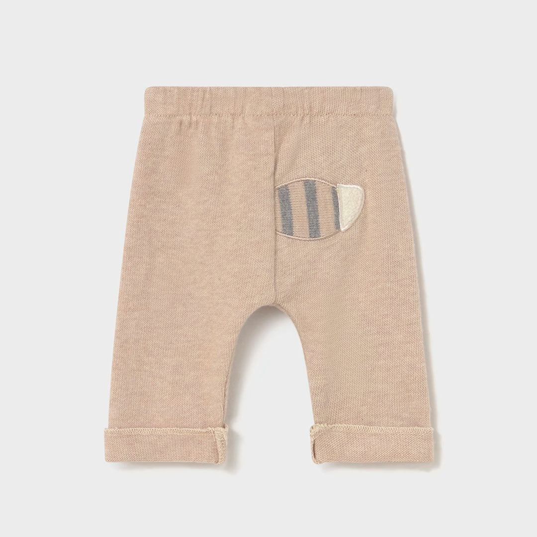 Conjunto de 3pz con diseño de zorrito para recién nacido, sudadera de manga larga, cierre con botones en la parte delantera, bolsillo en la parte delantera, camiseta de manga larga, pantalón con cinturilla elástica con cordón - Mayoral