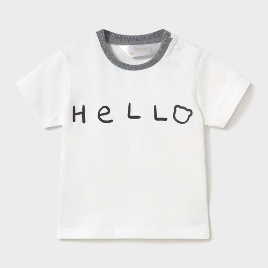 Conjunto 3pz con buzo estampado osito y pantalón para bebé, set de camiseta blanca con estampado letras, buzo con cierre, pantalón hecho en algodón - Mayoral