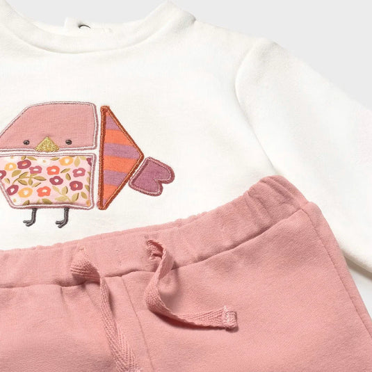 Conjunto de 3pz con chaleco estampado para bebé, cuello redondo, cierre con botones en el cuello para facilitar el ajuste, con capucha, cierre central delantero con cremallera, modelo con forro interior, pantalón con cinturilla elástica - Mayoral