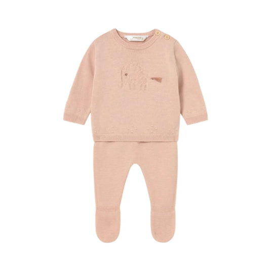 Conjunto tejido café elefante para recién nacido - Mayoral
