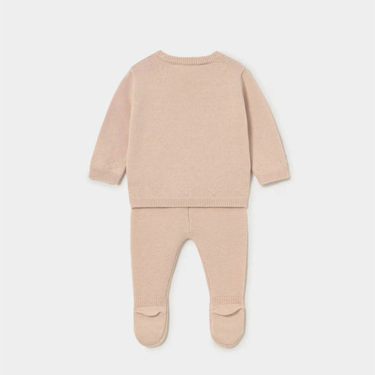 Conjunto tejido café elefante para recién nacido - Mayoral