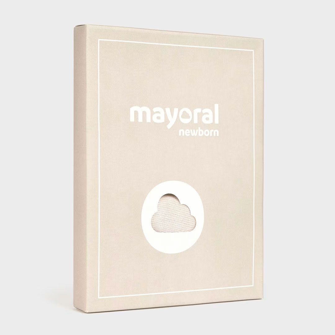 Conjunto tejido de 3pz para bebé recién nacida, hecho en algodón hipoalergénico, diseño tejido con bordado - Mayoral