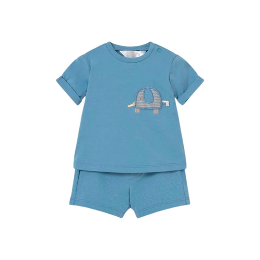 Conjunto manga corta con short estampado elefantes - Mayoral