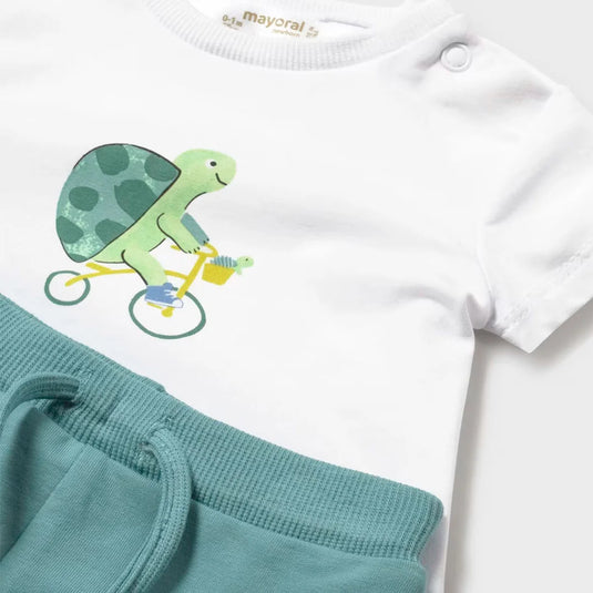 Conjunto de 3 piezas Tortuguita con buzo estampado - Mayoral