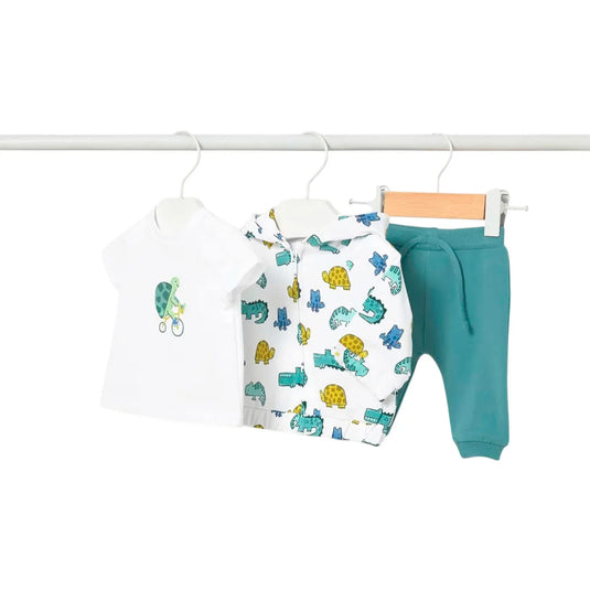 Conjunto de 3 piezas Tortuguita con buzo estampado - Mayoral