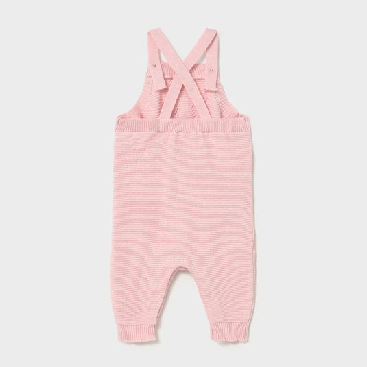 Conjunto 3pz tejido con overall para bebé, cuello redondo, cierre con botones en la parte delantera, cuello redondo con volante, diseño overall con tirantes - Mayoral
