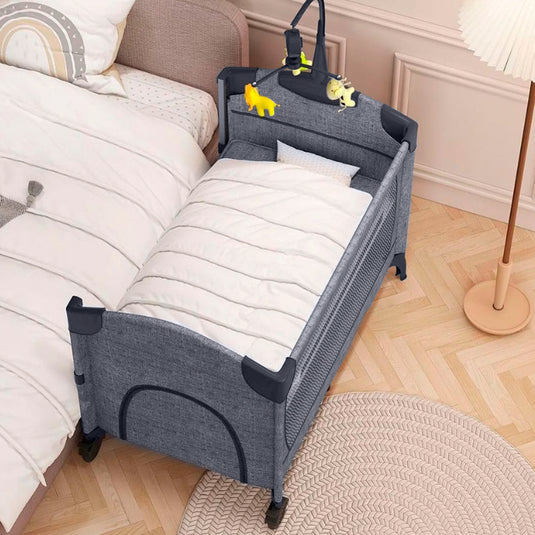 Corral colecho con dos niveles, mosquitero alto, cambiador y maletín de viaje - Kidilo