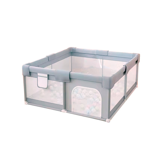 Corral de juegos y centro de actividades, Corral de juegos para bebé color gris claro para bebés, con base antideslizante y malla transpirable