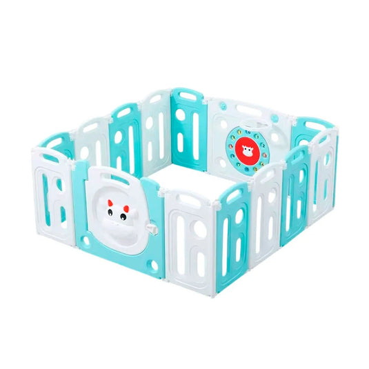 Corral de juego puerta de Vaquita con cesta, espacio de juego seguro para bebé