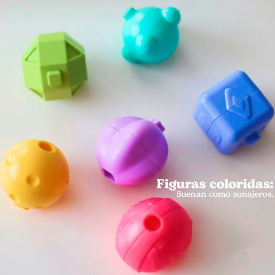 Cubo didáctico con 7 actividades de estimulación sensorial