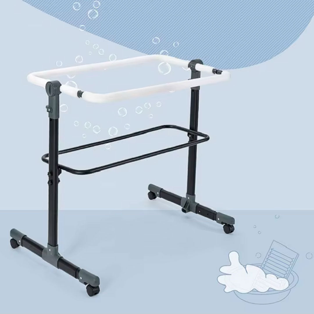 Cuna colecho con altura ajustable para bebé recién nacido, ruedas suaves con bloqueo, cesta de almacenamiento y mosquitero, con laterales en malla trasnpirable - Mobilu