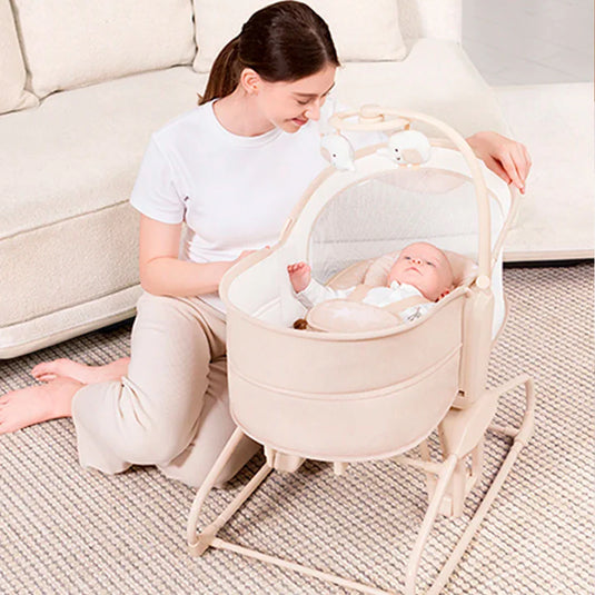 Moisés y mecedora 4 en 1 con diseño de osito - Mastela